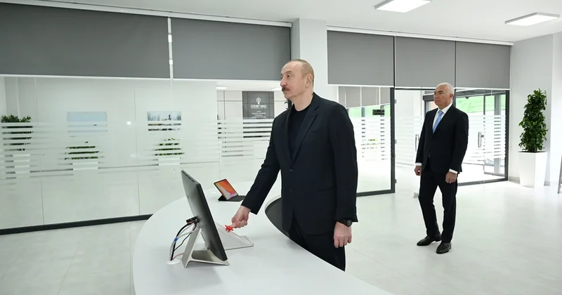 İlham Əliyev Laçın Elektrik Şəbəkəsi Rəqəmsal İdarəetmə Mərkəzinin açılışında iştirak edib