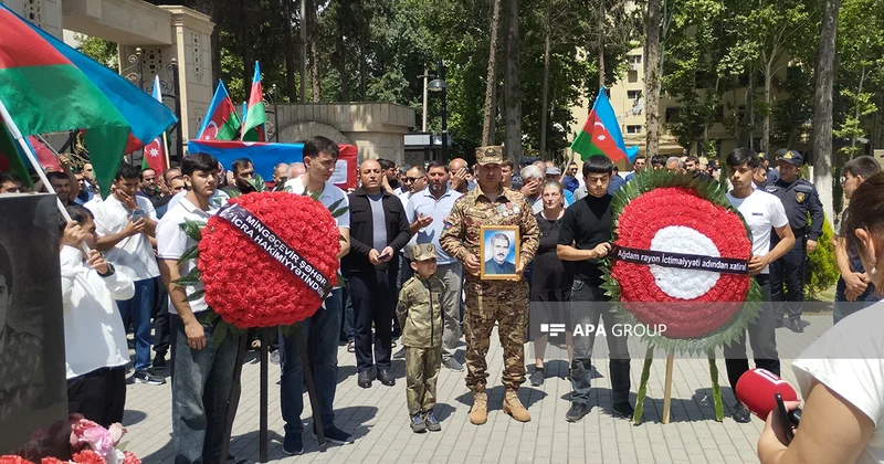 Birinci Qarabağ müharibəsində itkin düşən Əsəddin Novruzovun qalıqları Mingəçevirdə dəfn edilib FOTO
