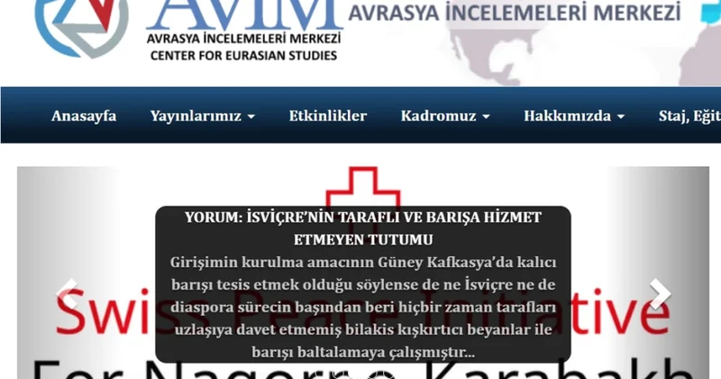 Türkiyəli ekspert: İsveçrənin qərəzli mövqeyi Cənubi Qafqazda sülhə xidmət etmir