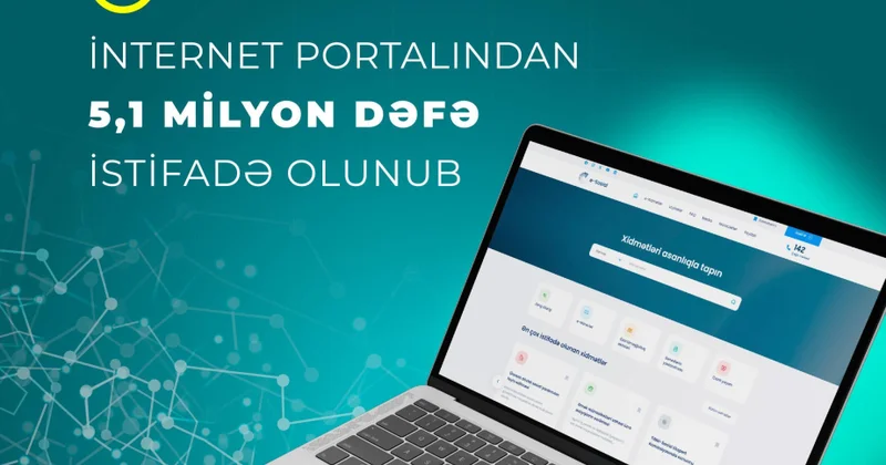 Son dörd ayda “e sosial” internet portalından 5,1 milyon dəfə istifadə olunub