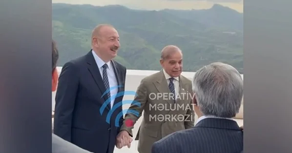 İlham Əliyev Şahbaz Şərifə Laçını tanıtdı Səmimi görüntülər