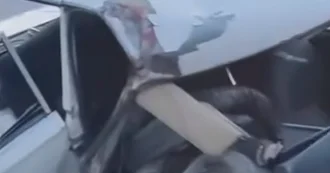 Şabranda ağır qəza: 1 ölü, 1 yaralı (VİDEO)