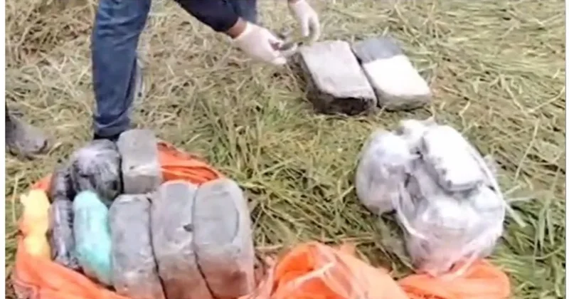 В Билясуваре изъято около 50 кг наркотиков, переправленных через границу на параплане