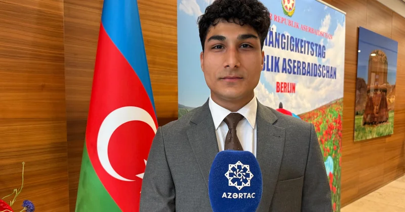 Almaniyada təhsil alan həmyerlimiz: Müstəqillik Gününü ilk dəfə Vətənimizdən kənarda qeyd etmək mənə unudulmaz hisslər yaşatdı