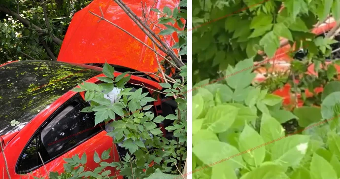 Əyləclə qazın yerini səhv salan qadın “Porsche” ilə qəza törətdi VİDEO