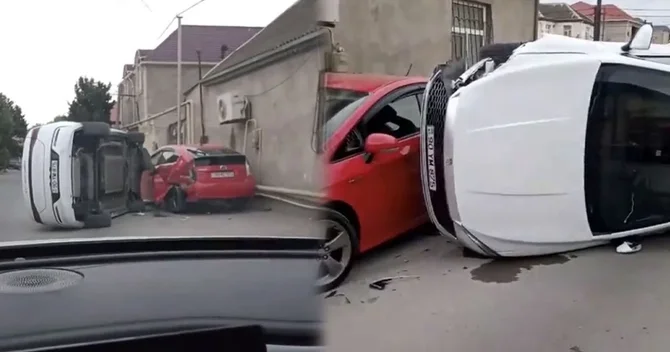 Zabratda BYD Prius la toqquşdu
