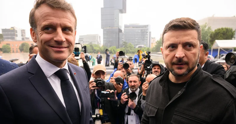 Zelenski və Makron Putinlə mümkün görüşü müzakirə ediblər