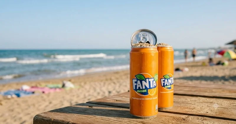 İçi qumla doldurulmuş Fanta qabları