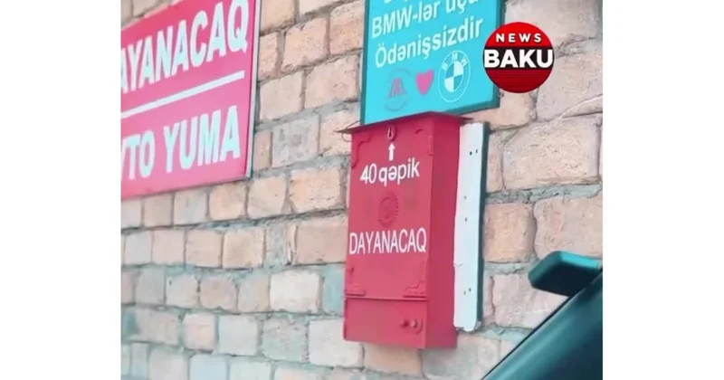 Bu rayonumuzda qəribə parkinq: BMW sürənlərə pulsuz (Video)