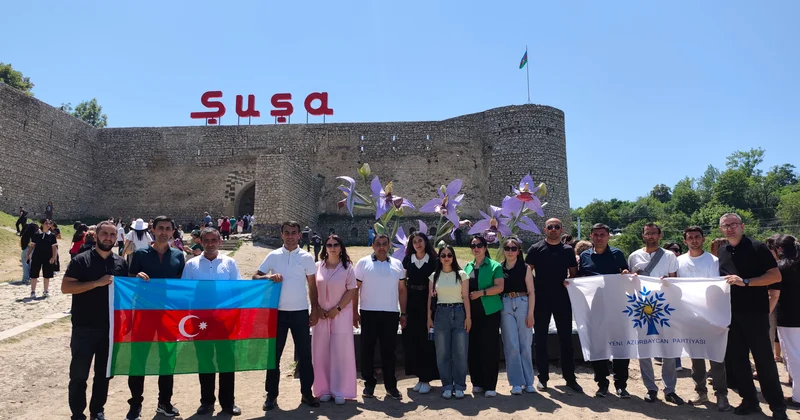 YAP Naftalan şəhər təşklilatı Qarabağ iqtisadi rayonuna səfər təşkil edib FOTO