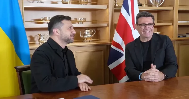 Zelenski Britaniyanın Baş naziri ilə Ukraynanın müdafiəsi məsələsini müzakirə edib