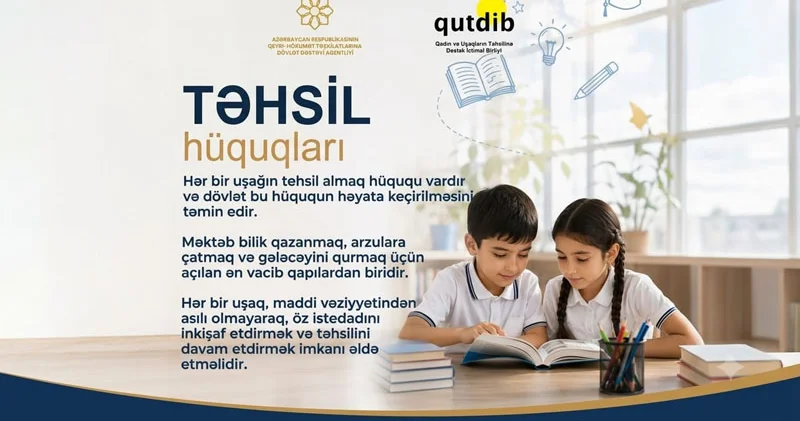Hər kəsin təhsil almaq hüququ var Uşaqlar üçün Konstitusiya