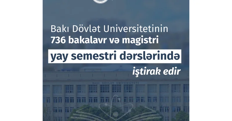 BDU nun 736 tələbəsi yay semestri dərslərində iştirak edir