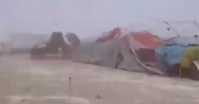 Песчаная буря накрыла фестиваль в Неваде ВИДЕО