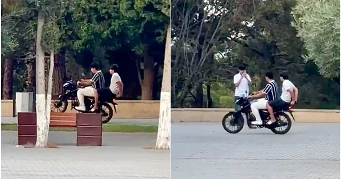 “Göyərçin” parkında mopedlə “şou” göstərən yeniyetmə təhlükə və narazılıq yaratdı VİDEO