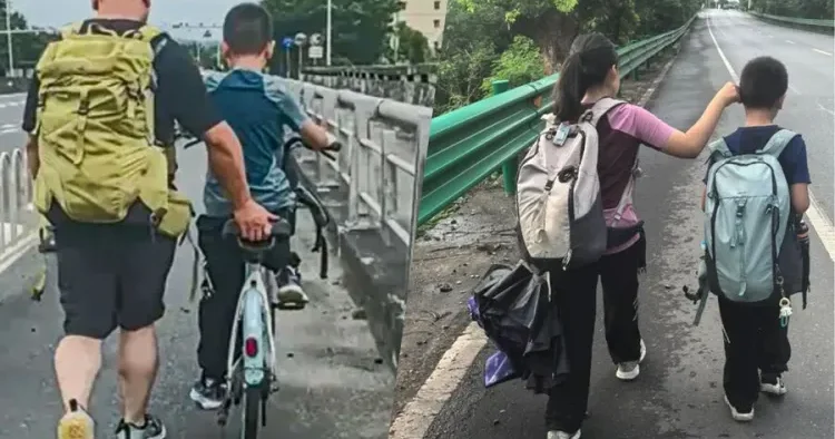 Ata uşaqlarıyla birlikdə 31 gündə 800 km yol qət edib