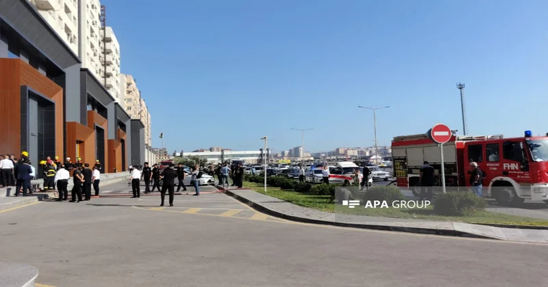 Возгорание в Центре DOST в Хырдалане устранено силами МЧС ВИДЕО ФОТО