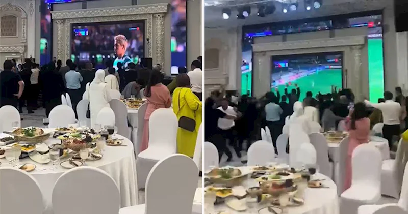 Toyu dayandırıb penaltilər seriyasına baxdılar Video