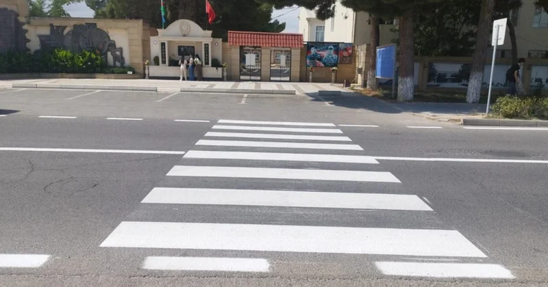 Şabranda yol nişanlanma işləri həyata keçirilib FOTOLAR