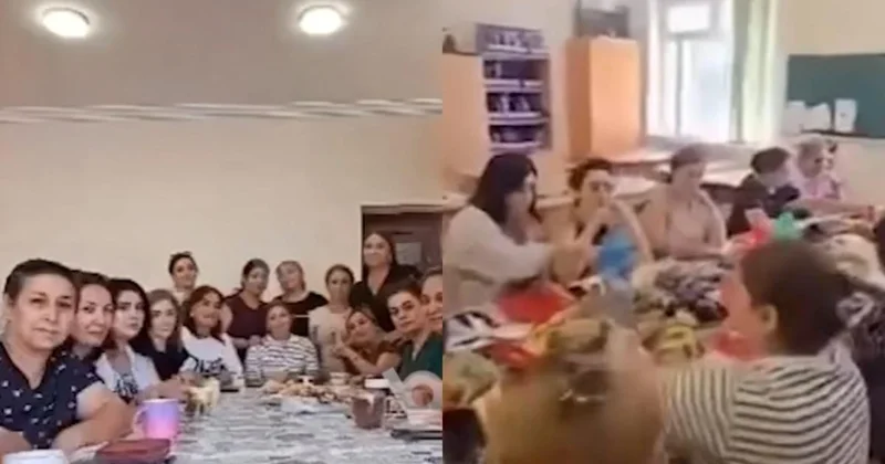 Bakıda müəllimlər məktəbdə məclis təşkil ediblər İDDİA