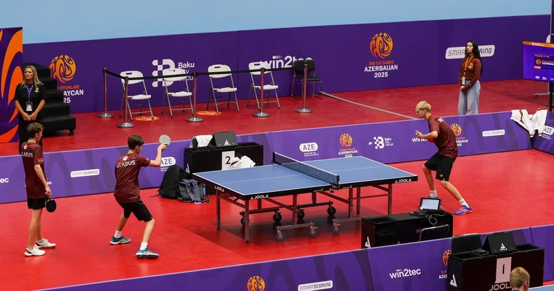 III MDB Oyunlarında ikinci gün: Stolüstü tennisdə finallar, futbol üzrə Azərbaycan millisinin ilk oyunu