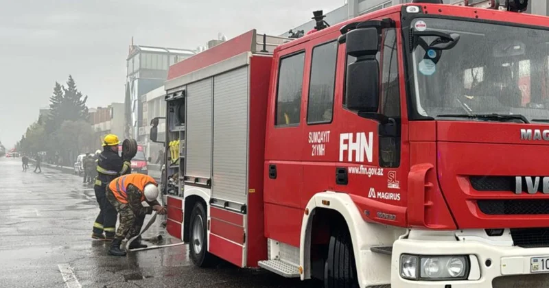 Güclü yanğın olan obyekt bu şirkətin imiş FOTO
