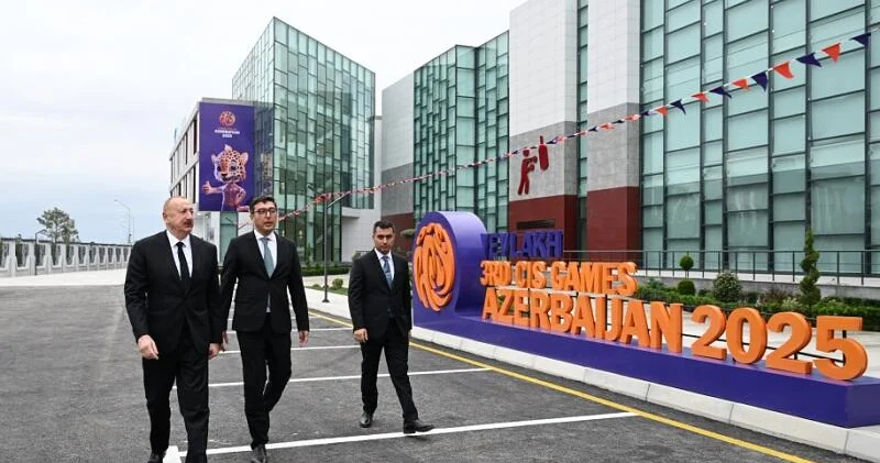Prezident İlham Əliyev Yevlax Olimpiya İdman Kompleksinin açılışında iştirak edib FOTO
