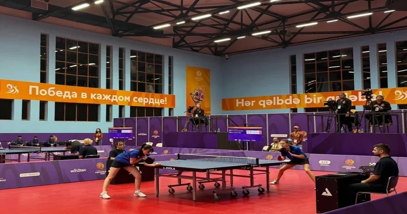 Азербайджан завоевал два комплекта серебра в настольном теннисе на Играх СНГ