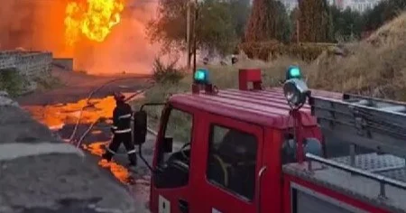 İrəvanda yarımstansiyada güclü yanğın: 2 nəfər zəhərləndi VİDEO