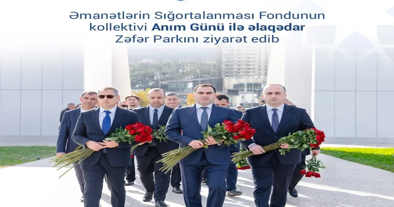 Əmanətlərin Sığortalanması Fondunun kollektivi Anım Günü ilə əlaqədar Zəfər Parkını ziyarət edib