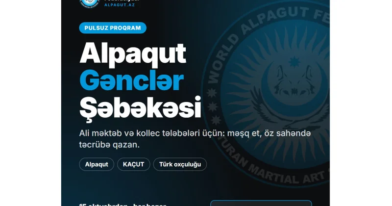 Tələbələr üçün pulsuz proqram: “Alpaqut Gənclər Şəbəkəsi” oktyabrın 15 dən başlayır