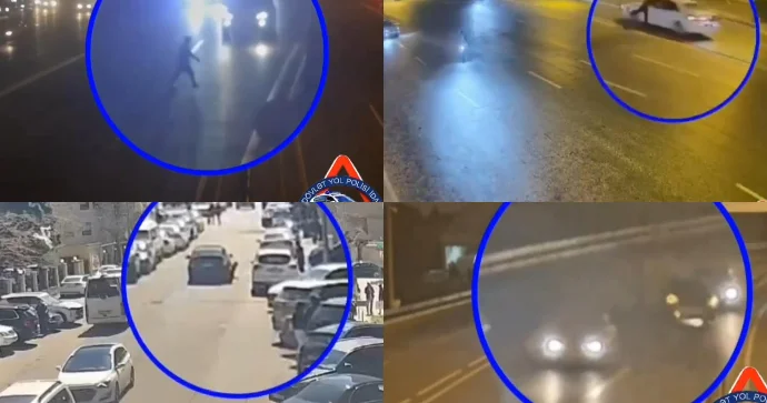 Piyadalara qarşı reydlər başlayır Maşınla vurulan piyadaların görüntüləri VİDEO
