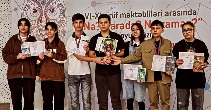 Şəki liseyinin komandası intellektual oyun üzrə respublika çempionatında ikinci yerə layiq görülüb