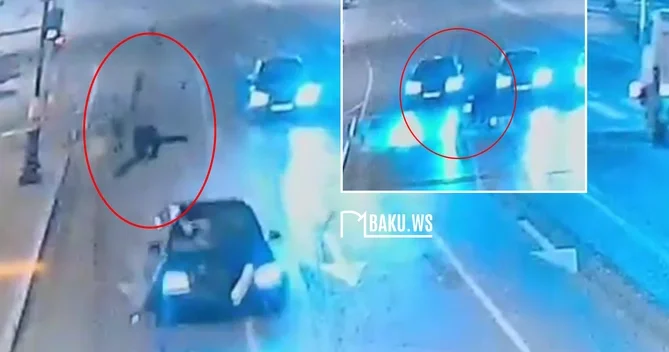 Bakıda dəhşətli qəzanın ANBAAN GÖRÜNTÜSÜ Skuterçi öldü