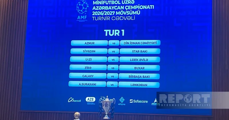 Minifutbolda I turun püşkü atılıb
