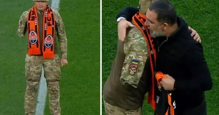 Arda Turan boynuna sarıldı: Müharibədə qolunu itirən əsgər üçün unudulmaz jest