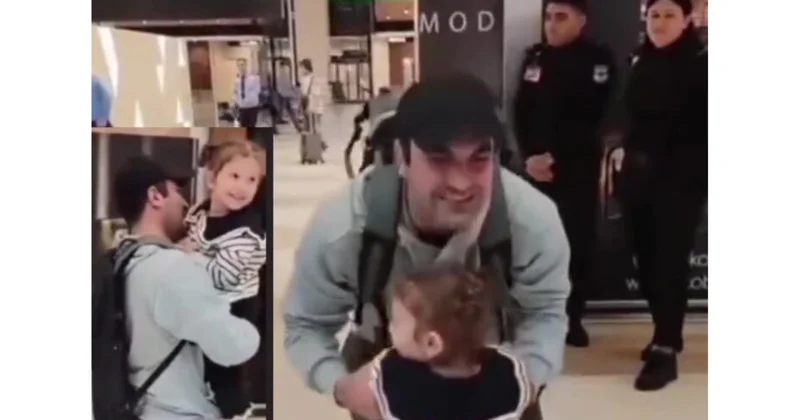 Vurulan gəmidən sağ çıxan dənizçinin övladlarına qovuşduğu an (Video)