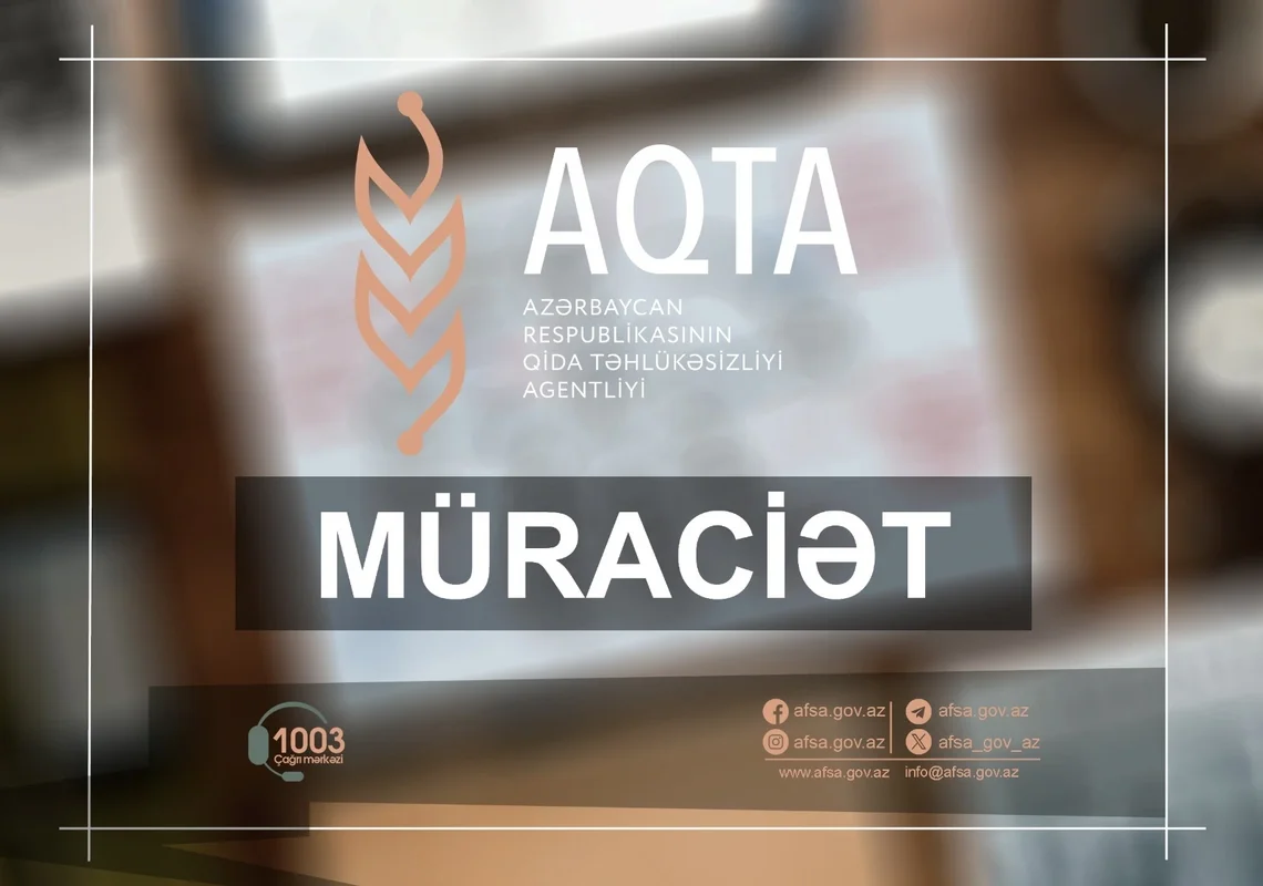 AQTA HACCP sisteminin tətbiqi ilə bağlı sahibkarlara müraciət etdi