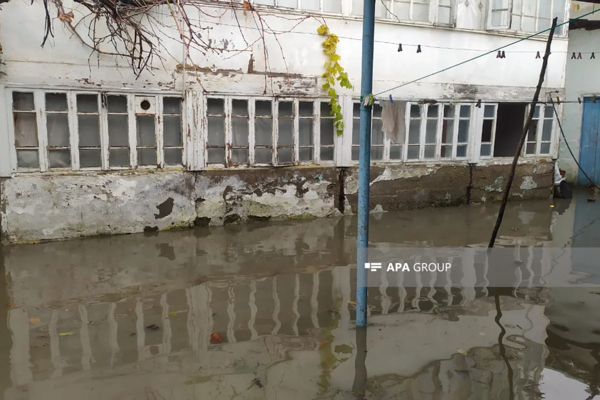 Qubada güclü yağış fəsadlar törədib FOTO