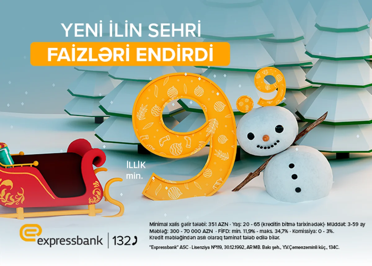 Expressbankda kredit faizlərinə BÖYÜK ENDİRİM 5%dək