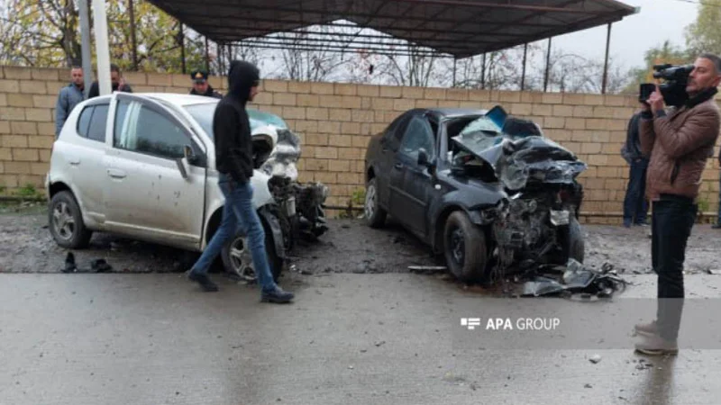 Sabirabadda ağır qəza 3 nəfər öldü (FOTO)