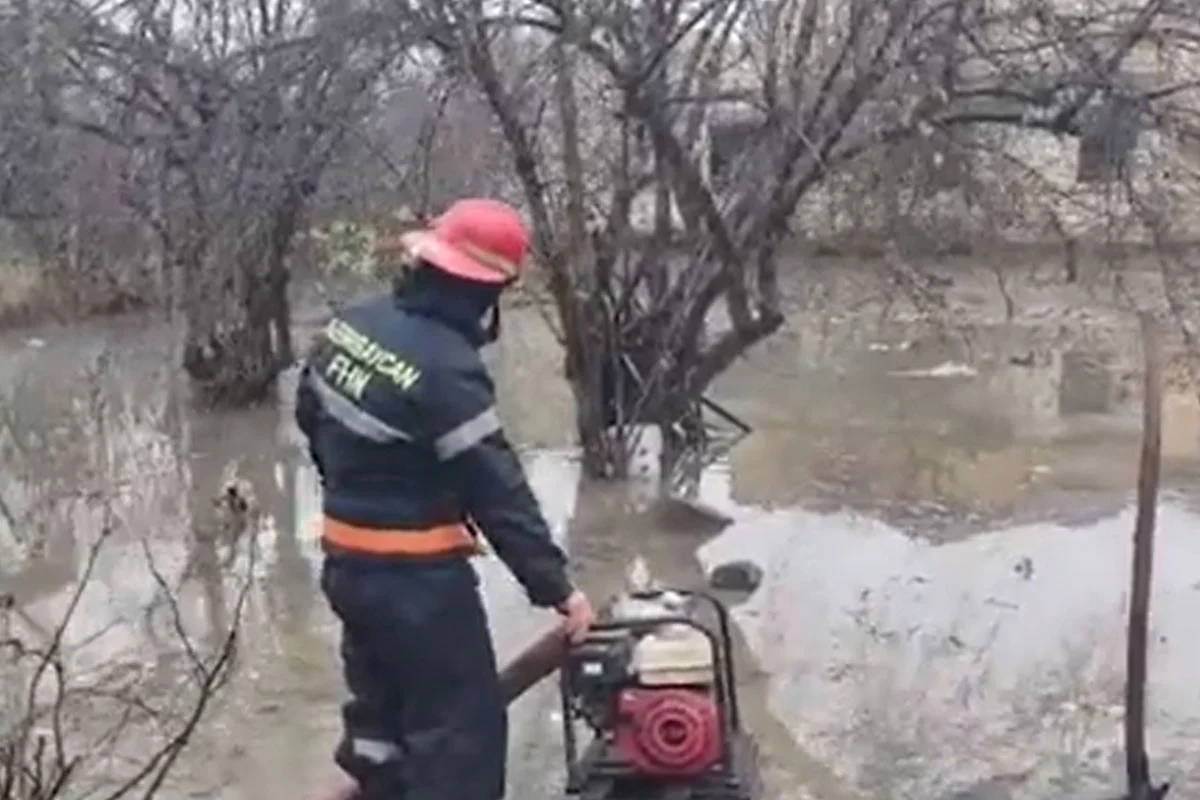 Qubada su basan ərazilərdə tədbirlər görüldü Video