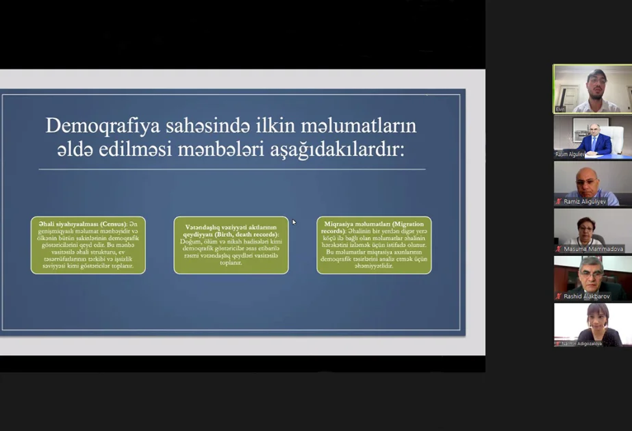 Elektron demoqrafiya platformasında fərdlərin klasterləşdirilməsi məsələləri araşdırılır AZƏRTAC