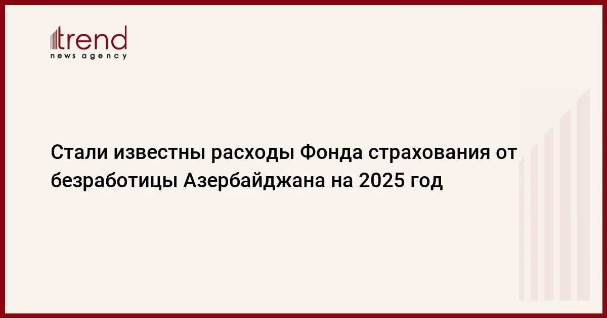 Стали известны расходы Фонда страхования от безработицы Азербайджана на 2025 год