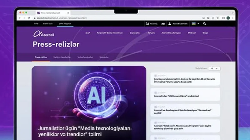 Azercell media nümayəndələri üçün Media texnologiyaları: yeniliklər və trendlər adlı təlim təşkil edəcək