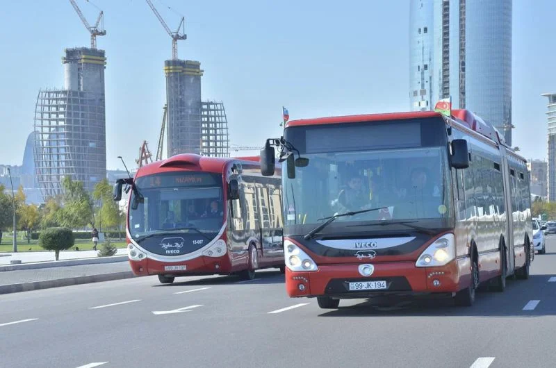 Bakıda bu avtobuslar saat 12yə kimi işləyəcək