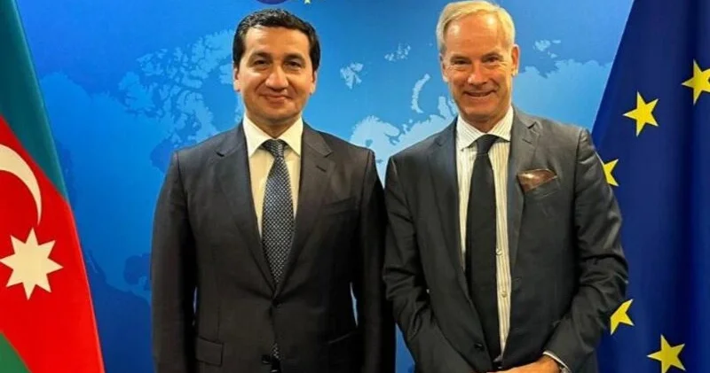 Hikmət Hacıyev Avropa İttifaqının rəsmiləri ilə görüş keçirib