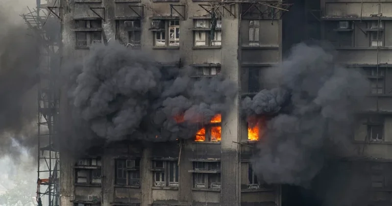 Honq Konqdakı yanğına görə saxlanılanlar var 300 ə yaxın insan itkindir (FOTOLAR)