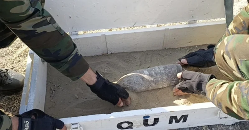 Naxçıvanda əl qumbarası və top mərmisi tapılıb