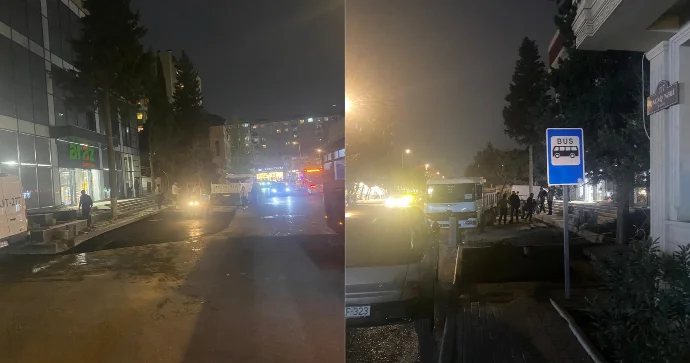 Bakının gecə mafiası iş başında; Səkini kəsib parkinqə çevirdilər FOTO